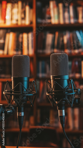 Dual Microphones Set Up for Podcast