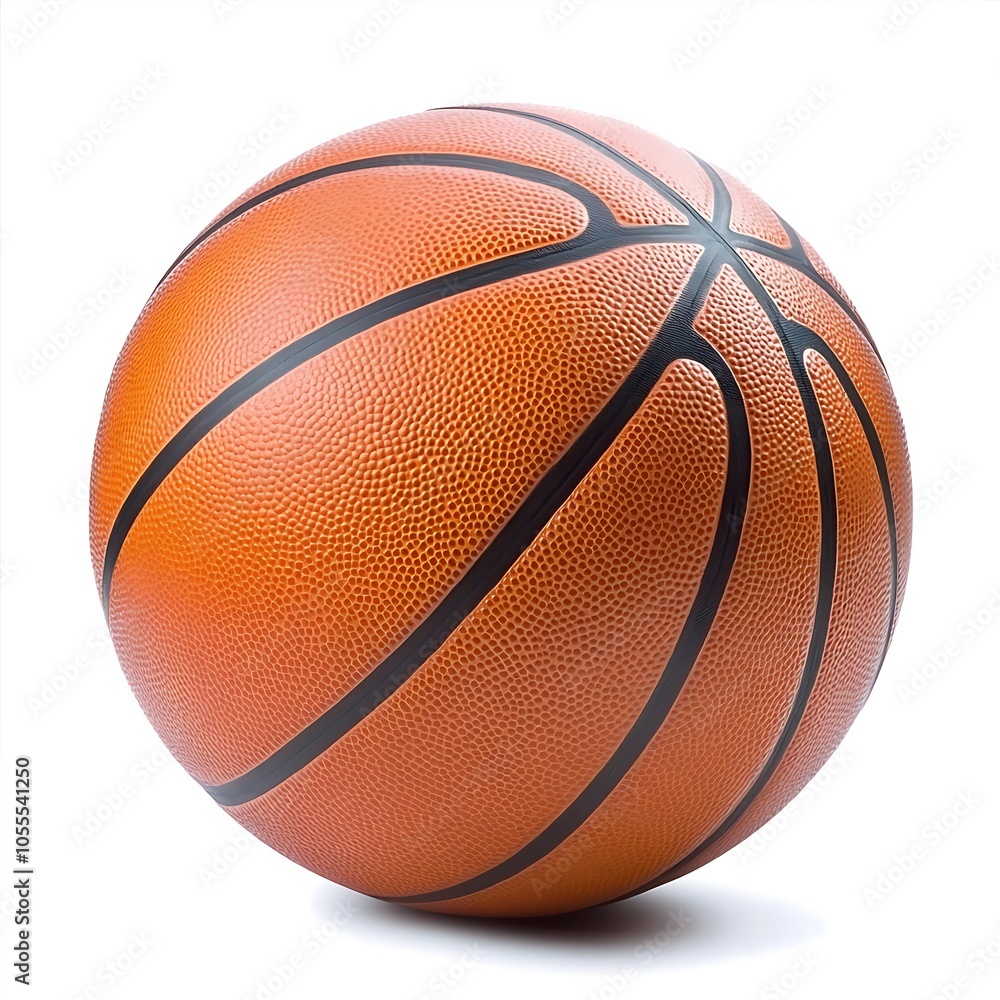 Fototapeta premium A basketball on a white background.