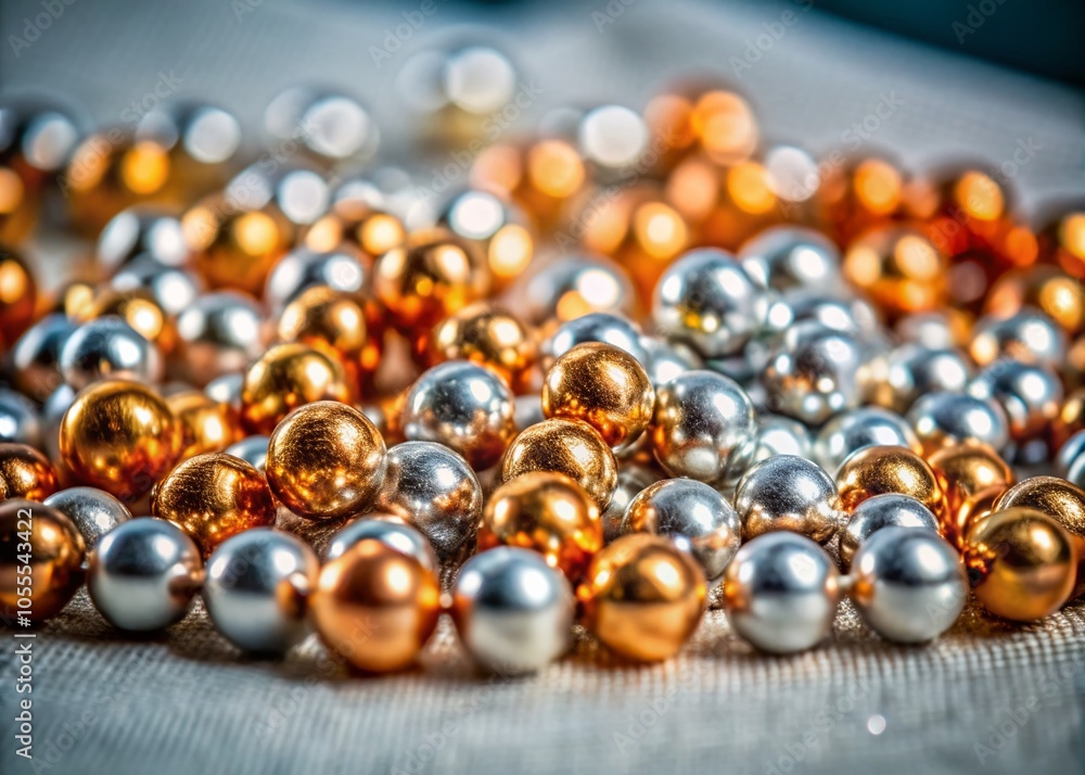 Stunning Tilt-Shift Photography of Glimmering Gold and Silver Beads for Jewelry and Crafting Inspiration Stunning Tilt-Shift Photography of Glimmering Gold and Silver Beads for Jewelry and Crafting Inspiration