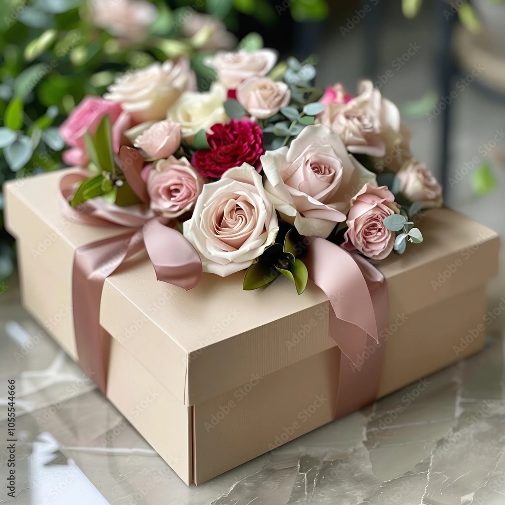 gift box with roses gift box with roses