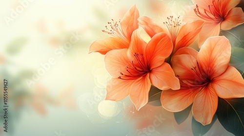 Elegant Orange Floral Arrangement Background