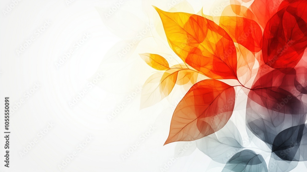 Naklejka premium Colorful Autumn Leaves Abstract Background