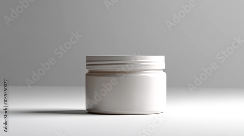 Dark Ceramic Jar with Lid on White Surface