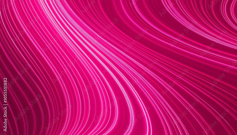 Fototapeta premium Dynamic and vibrant pink wavy lines flowing, perfect for modern and abstract design projects