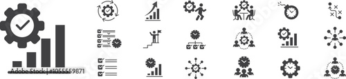 Productivity icon set collection vector. 