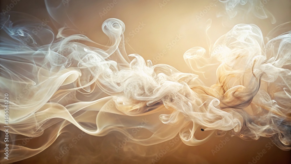 Ethereal and dreamlike luminous ivory smoke floating in delicate wisps Ethereal and dreamlike luminous ivory smoke floating in delicate wisps