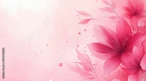 Pink Floral Background with Soft Colors