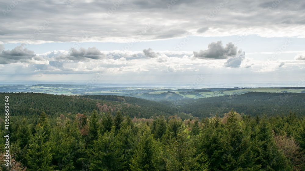 A view of the spring landscape from the Czech-Polish border. A view of the spring landscape from the Czech-Polish border.