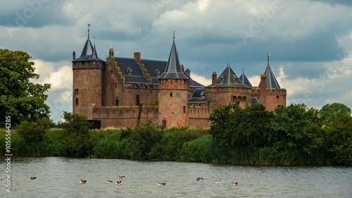 Obraz na płótnie Muiderslot Castle a famous landmark in Netherlands w salonie