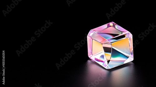 Multifaceted Iridescent Octahedron - Cosmic Holographic Light Reflected in Geometric Precision with Sharp Edges