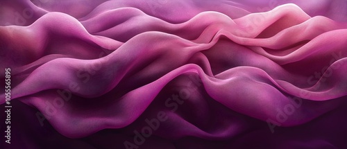 An abstract, flowing representation of soft, translucent fabric in various shades of pink and purple, creating a sense of depth and movement.