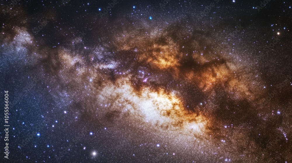 Fototapeta premium Large galaxy with numerous stars