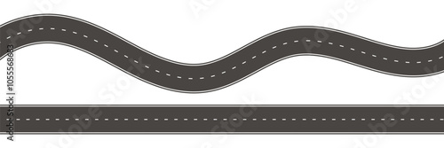 Hightway road on white background. Vector