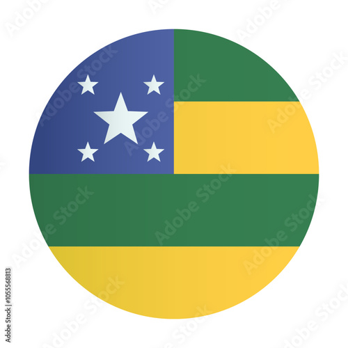 Free Download Sergipe Flag State of Brazil. Bandeira oficial de Sergipe. Circle badge. Vector - GFXLoad