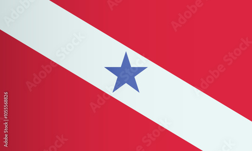 Para Flag State of Brazil. Bandeira oficial de Para. Vector