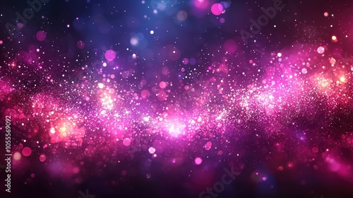 Abstract Background with Pink and Purple Glitter and Bokeh Lights