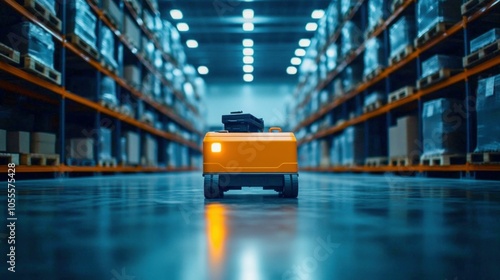 Warehouse Robots in Automated Storage Facility