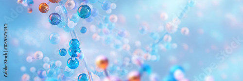 Tableau sur toile Amino acids in protein molecules, essential for DNA molecular structure, metabolism, muscle synthesis, recovery