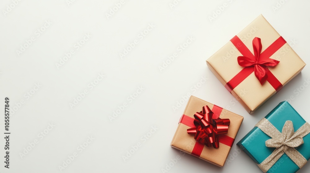 Gift box for holiday closeup view