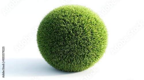 Wallpaper Mural 3D Grass Globe Icon on Clean White Background Torontodigital.ca