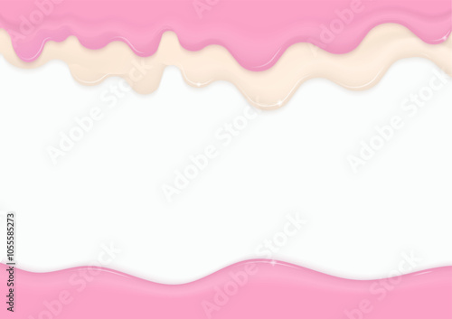 Glazed pink and cream liquid background