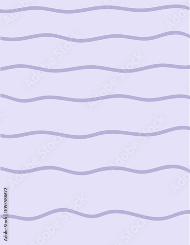 Wavy stripes print background. uneven hand drawn waves vector pattern. Striped abstract template. Cute squiggle streaks texture. lilac, purple, violet, lavender bars on lilac, purple, violet, lavender