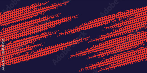 Halftone dots red and blue color pattern gradient grunge texture background. Dot pop art comic sport style vector illustration. vektor