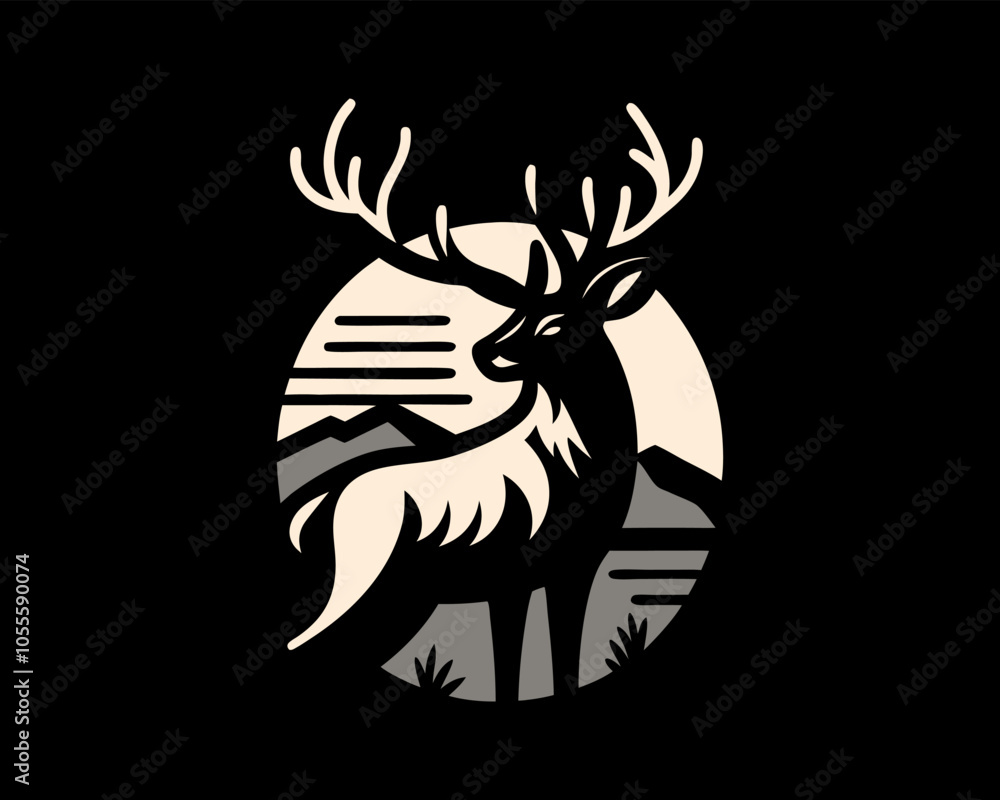 Deer logo vector template. Deer head logo icon vector illustration. Deer logo design for t-shirts Deer logo vector template. Deer head logo icon vector illustration. Deer logo design for t-shirts