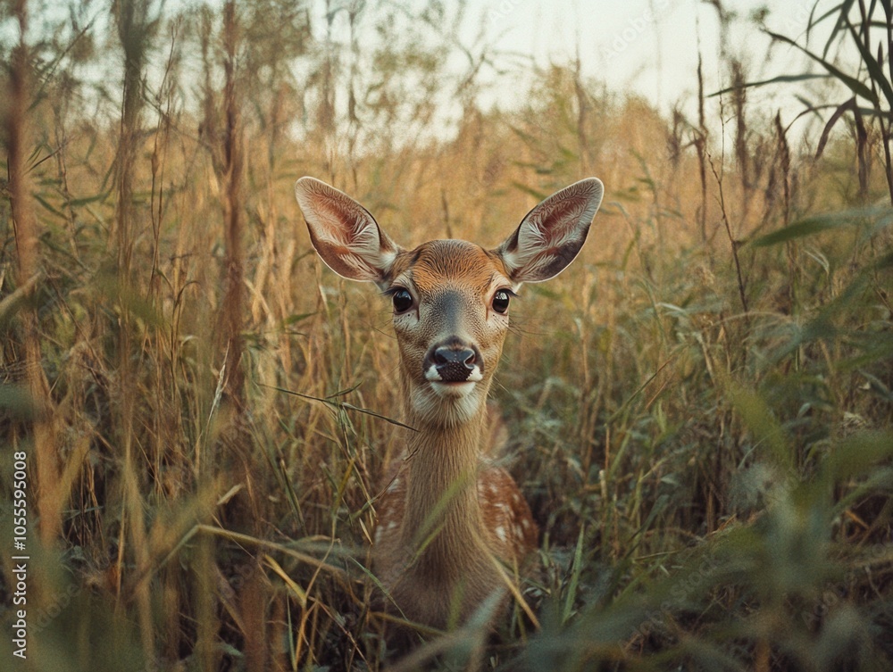 Deer in Tall Grass Deer in Tall Grass