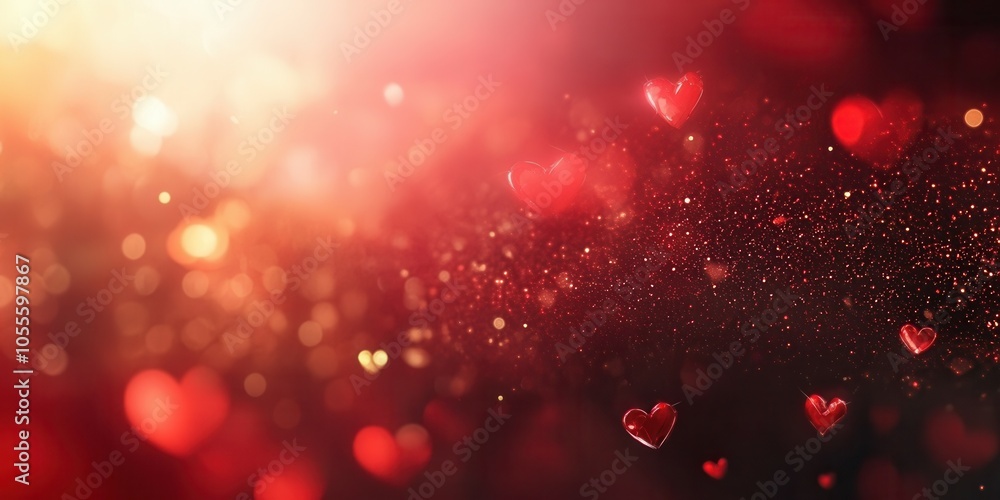 Delicate red hearts gently dance in a warm, sparkling atmosphere, creating a dreamy ambiance perfect for romantic occasions. The soft glow and vibrant colors enhance feelings of love and joy during a Delicate red hearts gently dance in a warm, sparkling atmosphere, creating a dreamy ambiance perfect for romantic occasions. The soft glow and vibrant colors enhance feelings of love and joy during a