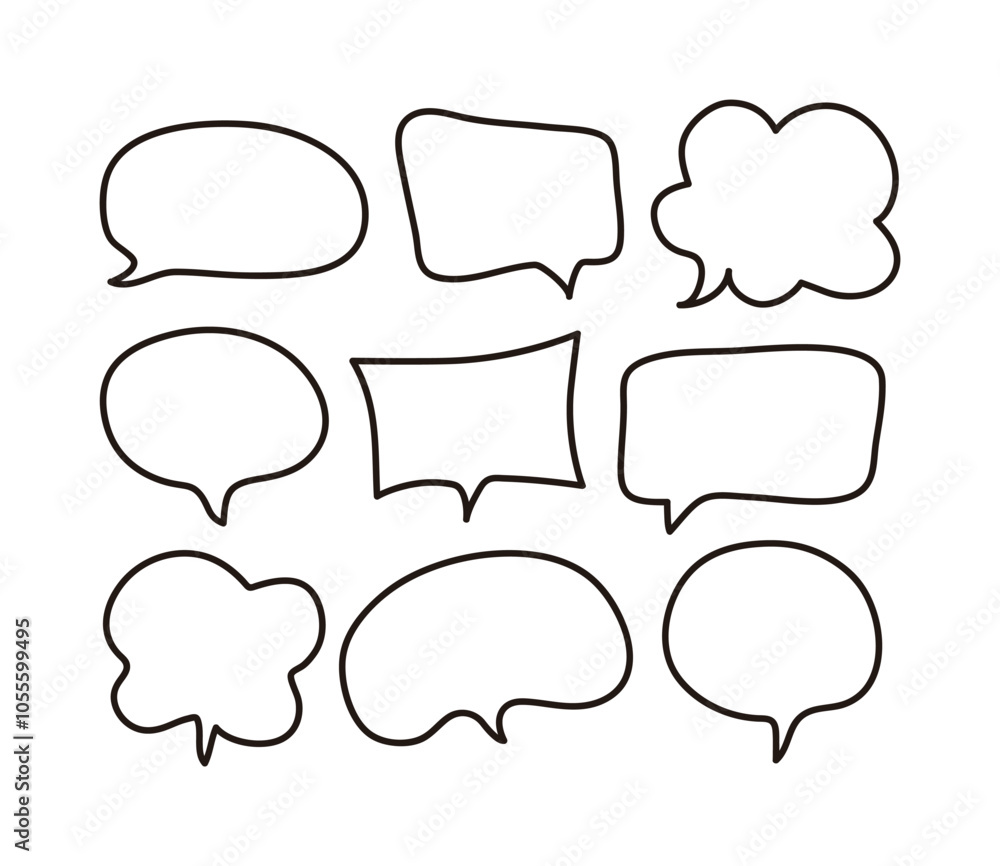 Hand drawn doodle style speech bubble illustration. A simple speech bubble drawn only with lines. Hand drawn doodle style speech bubble illustration. A simple speech bubble drawn only with lines.