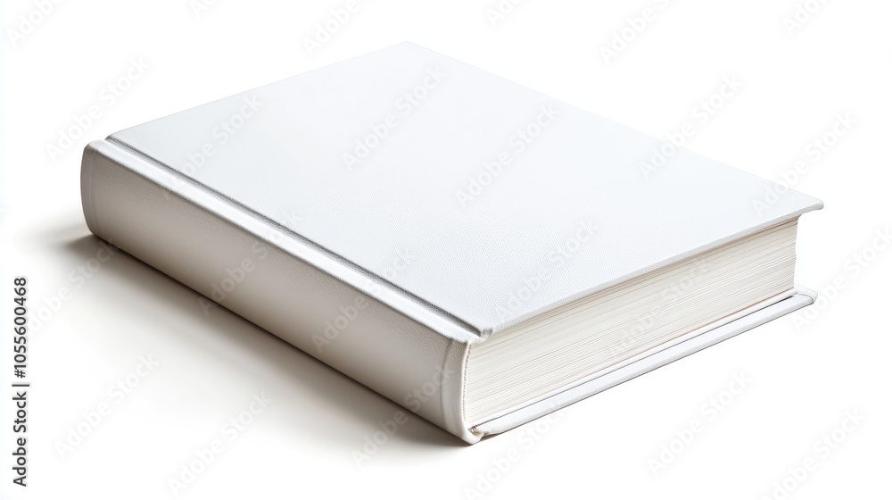 White rectangular hardcover album or book isolated against a white background White rectangular hardcover album or book isolated against a white background