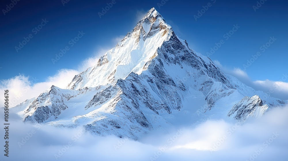 Obraz premium Frozen Summit Majestic Alpine Splendor