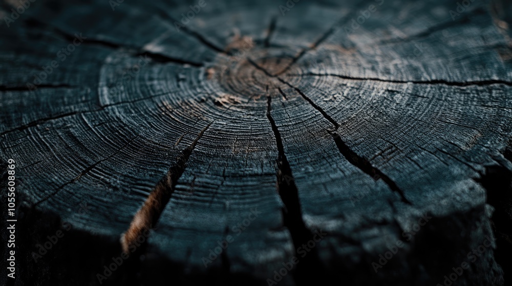 Close up of a tree stump showcasing intricate growth rings and cracks emphasizing the beauty of nature and forestry Close up of a tree stump showcasing intricate growth rings and cracks emphasizing the beauty of nature and forestry