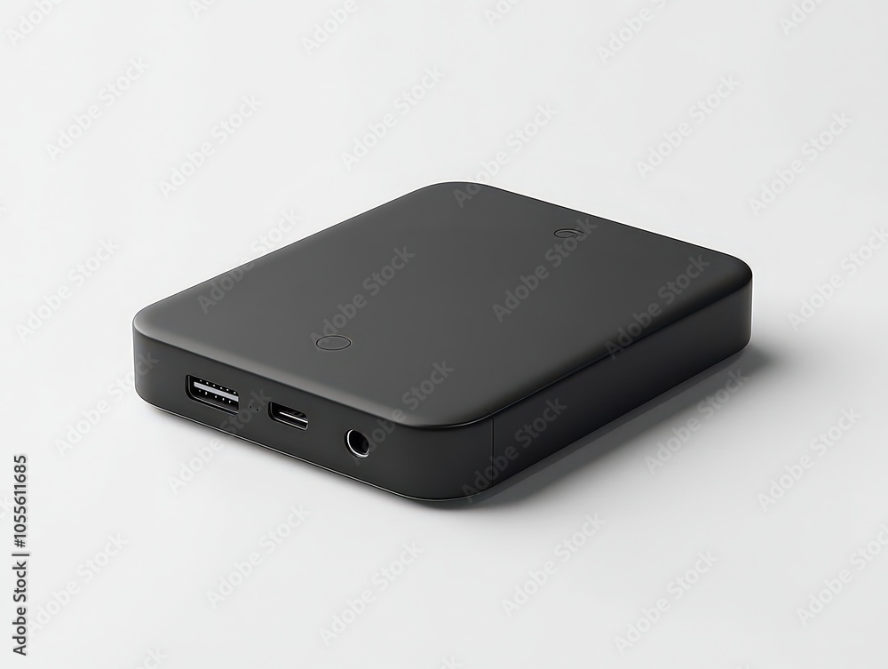 Minimalist black external hard drive with sleek design, highlighting storage, portability, and technology for modern data storage needs. Minimalist black external hard drive with sleek design, highlighting storage, portability, and technology for modern data storage needs.