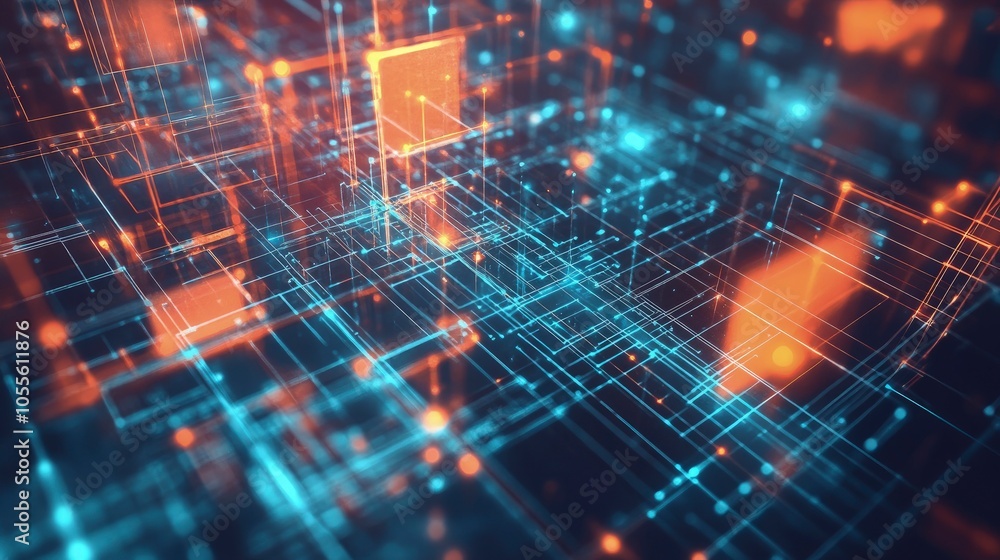 Modern abstract background with overlapping squares and lines, representing structure and stability in insurance Modern abstract background with overlapping squares and lines, representing structure and stability in insurance