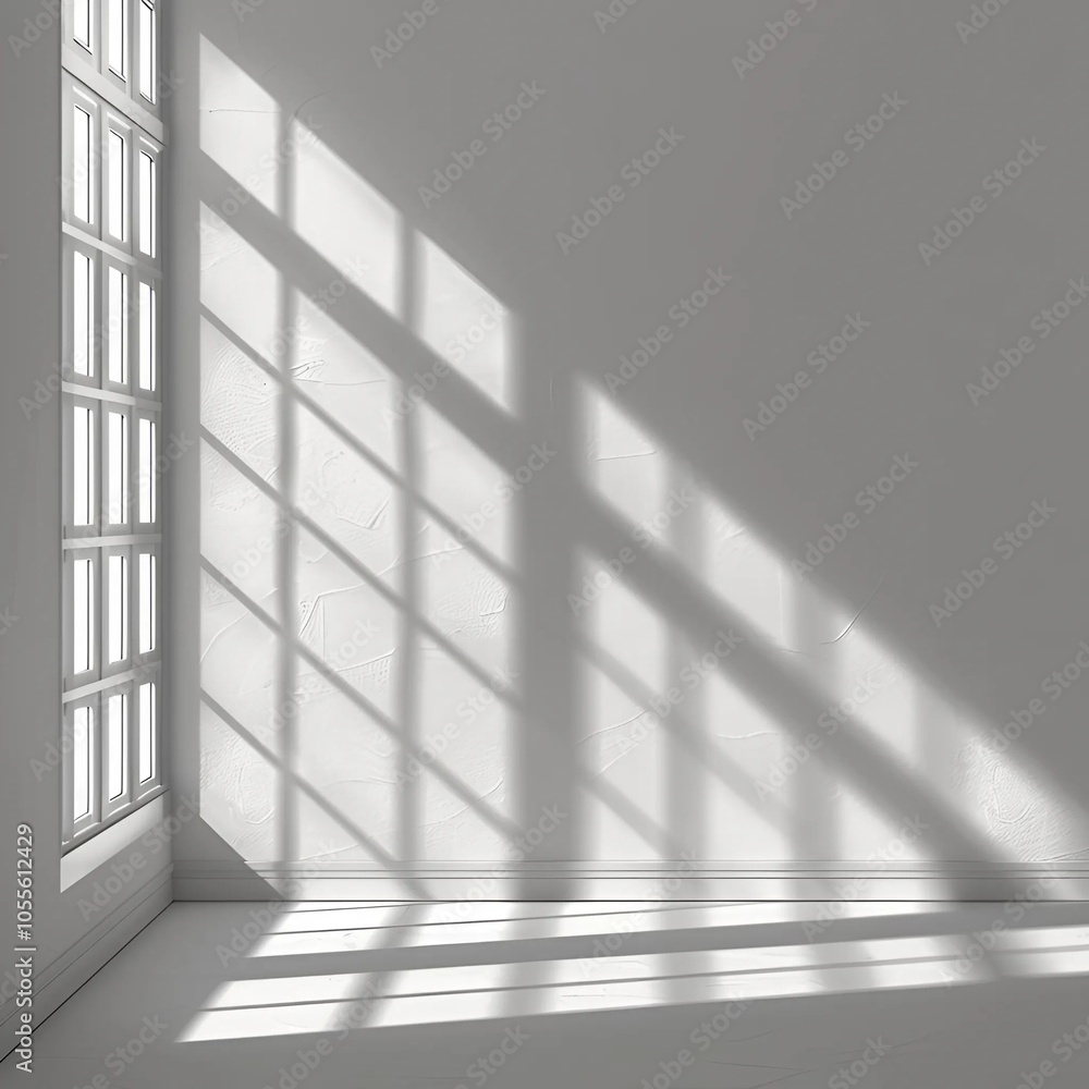 empty room with windows with white background empty room with windows with white background