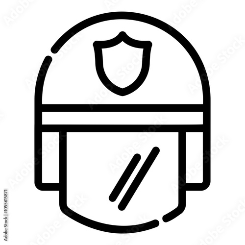 helmet Line Icon