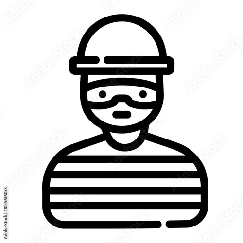 robber Line Icon