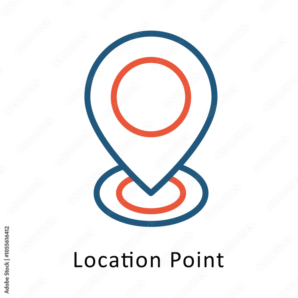 Location Point Vector outline Two colour Design icon. Winter Travelling Symbol on White backgroud EPS 10 file Location Point Vector outline Two colour Design icon. Winter Travelling Symbol on White backgroud EPS 10 file