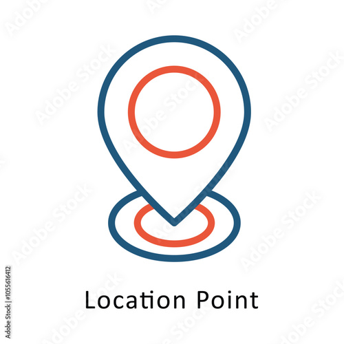 Free Download Location Point Vector outline Two colour Design icon. Winter Travelling Symbol on White backgroud EPS 10 file - GFXLoad