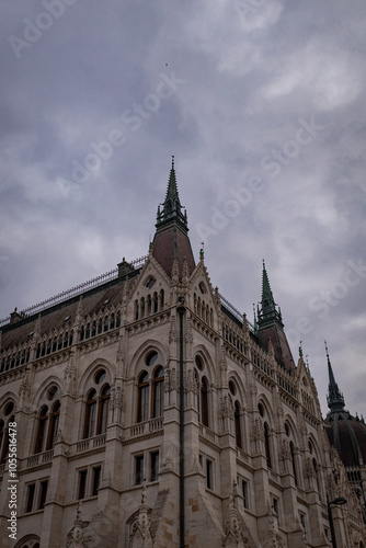 A photo of a large building with a clock on the top