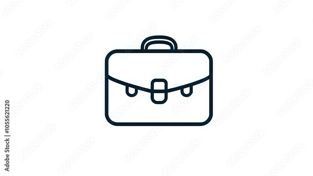 Briefcase Icon on White Background Briefcase Icon on White Background