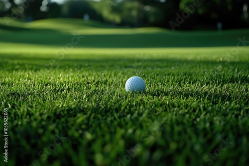 Golf Ball on Lush Green Field