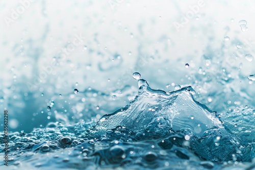 Droplets of clear water background with a splash