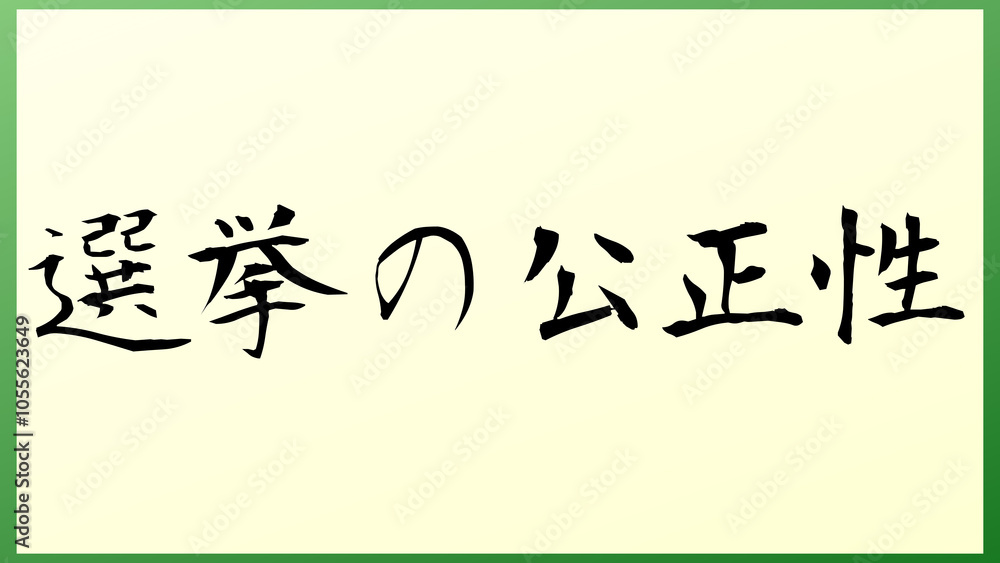 選挙の公正性 の和風イラスト 選挙の公正性 の和風イラスト