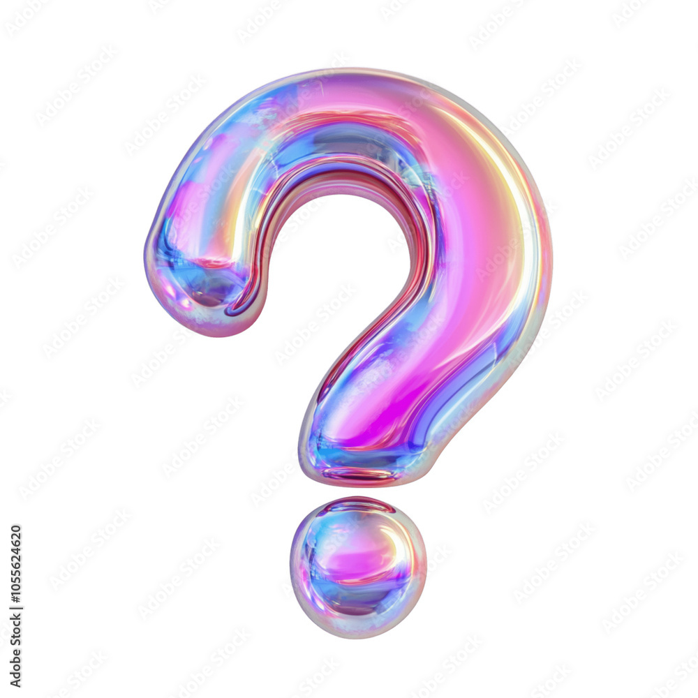 Holographic question mark isolated on the background. Question mark clipart on a transparent background. Generative AI. Holographic question mark isolated on the background. Question mark clipart on a transparent background. Generative AI.