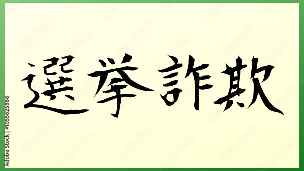 選挙詐欺 の和風イラスト 選挙詐欺 の和風イラスト