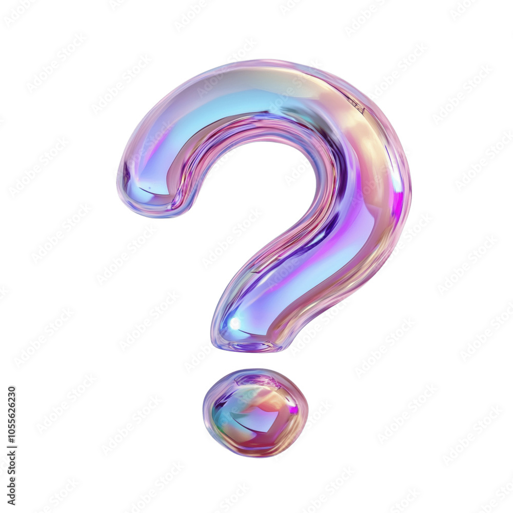 Holographic question mark isolated on the background. Question mark clipart on a transparent background. Generative AI. Holographic question mark isolated on the background. Question mark clipart on a transparent background. Generative AI.