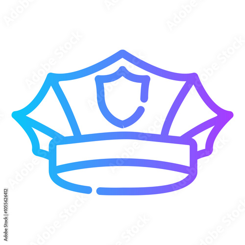 police hat Gradient icon